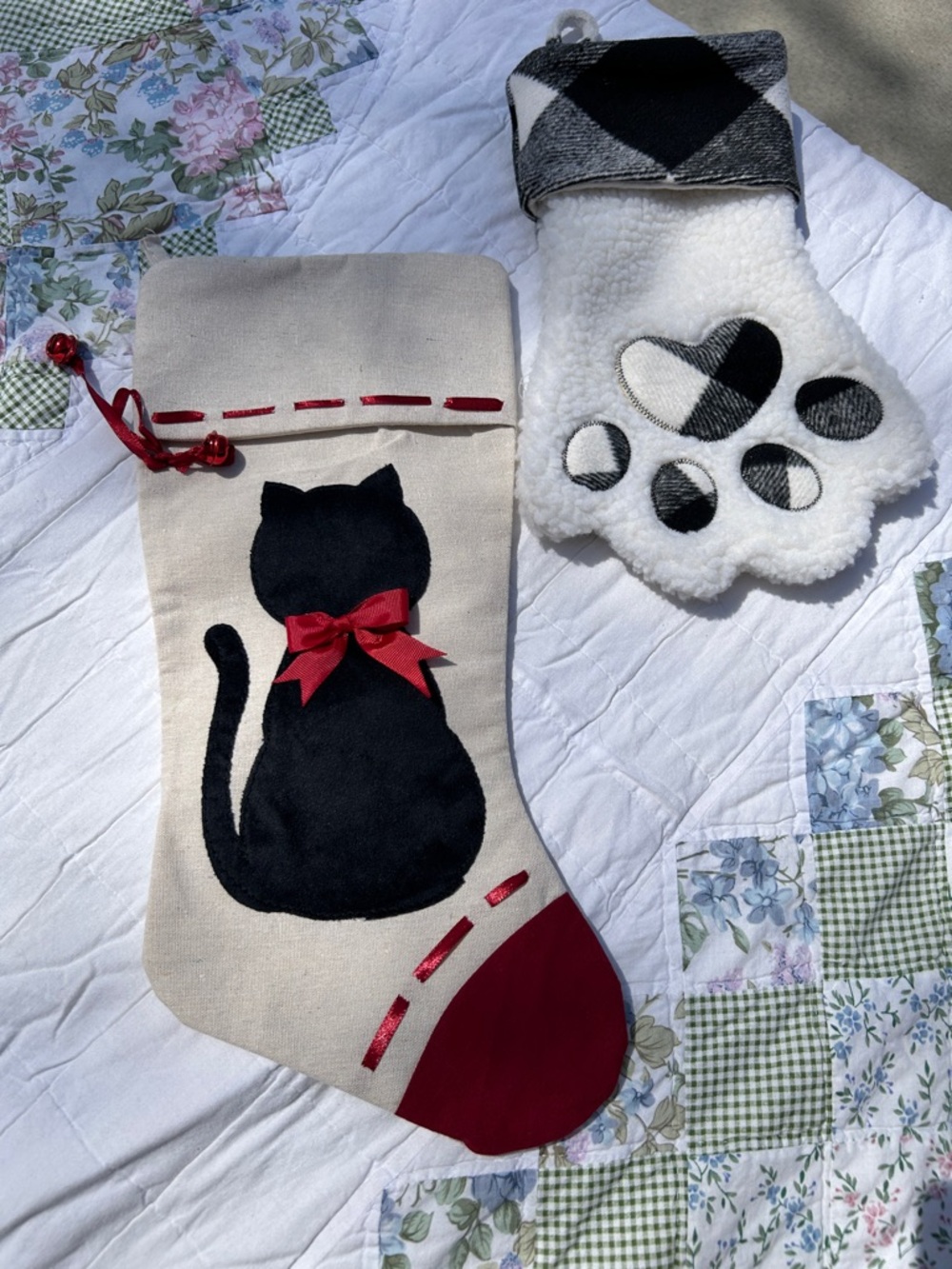 Black cat Christmas stockings for fur baby perfect for all the treats and toys